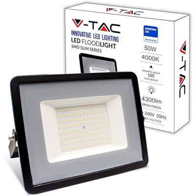 V-TAC Zewnętrzny reflektor LED 50 W, wysoka wydajność, IP65, 4270 lumenów, wodoodporna lampa do domu, ogrodu, garażu, fabryki, neutralne białe światło, 4000k V-TAC Zewnętrzny reflektor LED 50 W, wysoka wydajność, IP65, 4270 lumenów, wodoodporna lampa do domu, ogrodu, garażu, fabryki, neutralne białe światło, 4000k