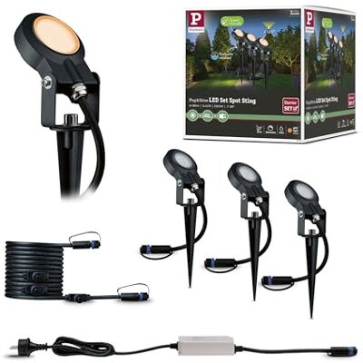 Paulmann 94729 Plug & Shine oprawa zewnętrzna LED reflektor ogrodowy Sting zestaw 3 szt. przyjazny owadom IP67 2200K 3x6,3W 75VA Antracyt okr. ściem Paulmann 94729 Plug & Shine oprawa zewnętrzna LED reflektor ogrodowy Sting zestaw 3 szt. przyjazny owadom IP67 2200K 3x6,3W 75VA Antracyt okr. ściem