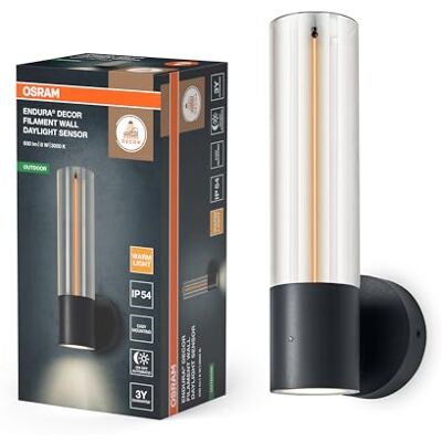 OSRAM lampa ścienna zewnętrzna Ciemnoszara, IP54, czujnik światła ENDURA Decor Filament Wall, Outdoor Lighting (Special), Ciemny szary, {MY:Item, 25000 h, opakowanie 1 sztuk OSRAM lampa ścienna zewnętrzna Ciemnoszara, IP54, czujnik światła ENDURA Decor Filament Wall, Outdoor Lighting (Special), Ciemny szary, {MY:Item, 25000 h, opakowanie 1 sztuk