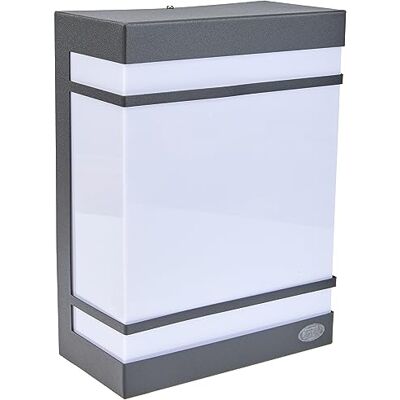 WOFI 4043.01.88.7000 A++ do B, zewnętrzne lampy ścienne, metal, 15 W, E27, antracyt, 9 x 17,8 x 24,2 cm WOFI 4043.01.88.7000 A++ do B, zewnętrzne lampy ścienne, metal, 15 W, E27, antracyt, 9 x 17,8 x 24,2 cm