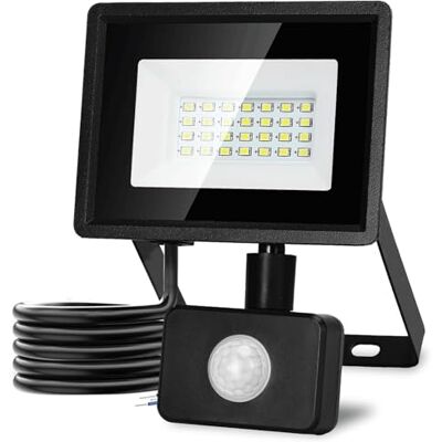 Glowster Reflektor LED z czujnikiem ruchu czarny 20W (odlewanie ciśnieniowe) Glowster Reflektor LED z czujnikiem ruchu czarny 20W (odlewanie ciśnieniowe)