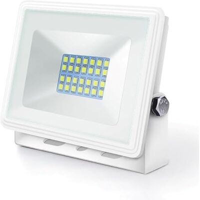 Levitantes Smukły reflektor aluminiowy biały reflektor zewnętrzny LED 100 W 6400 k zimne światło projektor IP65 do oświetlenia bezpieczeństwa, ogród, taras, wodoodporny Levitantes Smukły reflektor aluminiowy biały reflektor zewnętrzny LED 100 W 6400 k zimne światło projektor IP65 do oświetlenia bezpieczeństwa, ogród, taras, wodoodporny