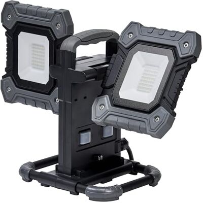 OSRAM Lampa robocza VAL FLEX LED, ciemnoszary/czarny, 2X30W, 6450lm, barwa światła zimna biała, z głowicami lamp, które można obracać o 270° w pionie i 180° w poziomie, z kablem, stopień ochrony IP54, OSRAM Lampa robocza VAL FLEX LED, ciemnoszary/czarny, 2X30W, 6450lm, barwa światła zimna biała, z głowicami lamp, które można obracać o 270° w pionie i 180° w poziomie, z kablem, stopień ochrony IP54,