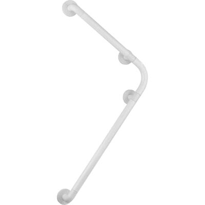 Avilia Uchwyt bezpieczeństwa w kształcie litery L, biały aluminiowy uchwyt prysznicowy i wanna, 78 x 55,5 x 8,2 cm łatwa instalacja, bezpieczeństwo dla osób starszych i niepełnosprawnych Avilia Uchwyt bezpieczeństwa w kształcie litery L, biały aluminiowy uchwyt prysznicowy i wanna, 78 x 55,5 x 8,2 cm łatwa instalacja, bezpieczeństwo dla osób starszych i niepełnosprawnych