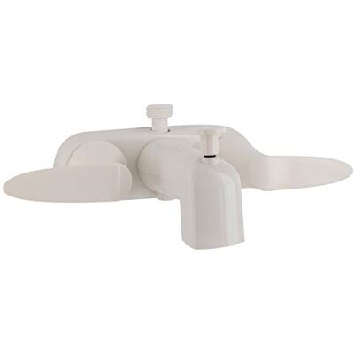 Valterra Standardowy kran PF223261 10 cm wanna z prysznicem D-Spud biały 2-dźwigniowy uchwyt Valterra Standardowy kran PF223261 10 cm wanna z prysznicem D-Spud biały 2-dźwigniowy uchwyt
