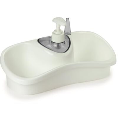 Snips Mydło Pojemnik na Gąbki i Dozownik 26 x 11,5 x 14,5 cm 100% Plastik Recykling Made in Italy, Biały, 1 Snips Mydło Pojemnik na Gąbki i Dozownik 26 x 11,5 x 14,5 cm 100% Plastik Recykling Made in Italy, Biały, 1