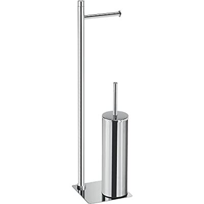 Gedy G-Seul Kolumna Drzwi Rolka + Szczotka Łazienka, Chrom z chromowanym wykończeniem, Wymiary 62,8 x 14 x 14 cm, Zestaw toaletowy ze stali nierdzewnej i Cromall, 4mm w zestawie, papier, wyjątkowy Gedy G-Seul Kolumna Drzwi Rolka + Szczotka Łazienka, Chrom z chromowanym wykończeniem, Wymiary 62,8 x 14 x 14 cm, Zestaw toaletowy ze stali nierdzewnej i Cromall, 4mm w zestawie, papier, wyjątkowy