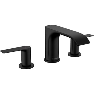 Hansgrohe Vivenis 75033671 nowoczesna bateria łazienkowa z 2 uchwytami, 3-otworowa, 7,6 cm, wysoka bateria umywalkowa w kolorze matowej czerni, 75033671 Hansgrohe Vivenis 75033671 nowoczesna bateria łazienkowa z 2 uchwytami, 3-otworowa, 7,6 cm, wysoka bateria umywalkowa w kolorze matowej czerni, 75033671