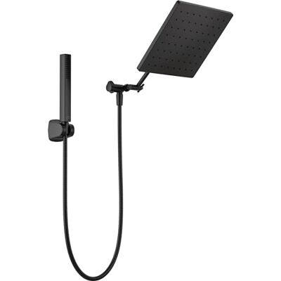 DELTA Matowa czarna głowica prysznicowa i ręczna kombinacja, 25 cm kwadratowa głowica prysznicowa, opady deszczu, nad głową deszczownicą, matowa czarna 75527-BL DELTA Matowa czarna głowica prysznicowa i ręczna kombinacja, 25 cm kwadratowa głowica prysznicowa, opady deszczu, nad głową deszczownicą, matowa czarna 75527-BL