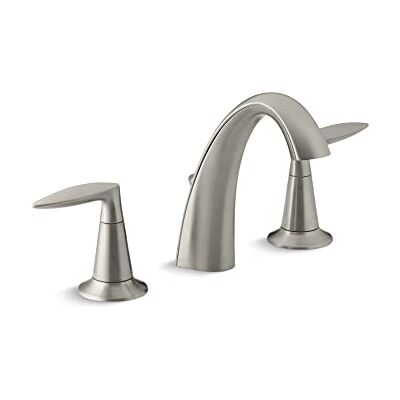 Kohler Alteo K-45102-4-BN 2-Handle Widespread Bathroom Faucet with Metal Drain Assembly in Brushed Nickel Kohler Alteo K-45102-4-BN 2-Handle Widespread Bathroom Faucet with Metal Drain Assembly in Brushed Nickel