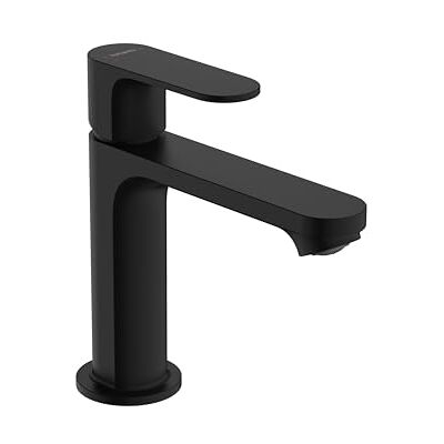 Hansgrohe Rebris S Współczesny 1-uchwyt 1-otworowy 18 cm wysoki kran łazienkowy w kolorze matowej czerni, 72517671 Hansgrohe Rebris S Współczesny 1-uchwyt 1-otworowy 18 cm wysoki kran łazienkowy w kolorze matowej czerni, 72517671