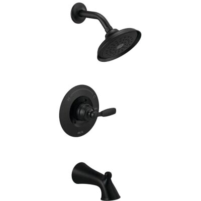 DELTA Faucet Woodhurst seria 14 armatura prysznicowa, wanna i zestaw osłon prysznicowych z głowicą prysznicową Touch-Clean, matowa czerń T14432-BL (zawór nie wchodzi w zakres dostawy) DELTA Faucet Woodhurst seria 14 armatura prysznicowa, wanna i zestaw osłon prysznicowych z głowicą prysznicową Touch-Clean, matowa czerń T14432-BL (zawór nie wchodzi w zakres dostawy)