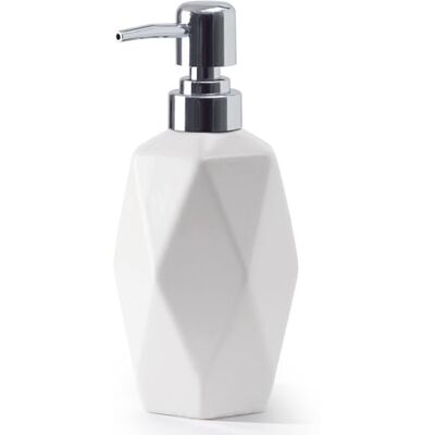 FUN ELEMENTS Dozownik mydła 350 ml, ceramiczny dozownik balsamu, porcelanowa pompa do mydła w płynie, do kuchni, łazienki, toalety, biały FUN ELEMENTS Dozownik mydła 350 ml, ceramiczny dozownik balsamu, porcelanowa pompa do mydła w płynie, do kuchni, łazienki, toalety, biały