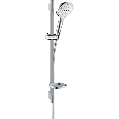 Hansgrohe Raindance Select E Zestaw prysznicowy 120 3jet z drążkiem 65 cm i mydelniczką biały/chrom, 26620400 Hansgrohe Raindance Select E Zestaw prysznicowy 120 3jet z drążkiem 65 cm i mydelniczką biały/chrom, 26620400