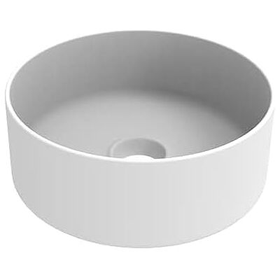 ERCOS Okrągły Ceramiczny Umywalka Stołowa, Umywalka Łazienka Matowy Kolor Biały, Bez Przepełnienia, Rozmiar Średnica 410 mm ERCOS Okrągły Ceramiczny Umywalka Stołowa, Umywalka Łazienka Matowy Kolor Biały, Bez Przepełnienia, Rozmiar Średnica 410 mm