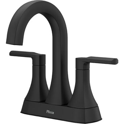 PFISTER Vaneri LF048VRIBB bateria łazienkowa do umywalki, 10 cm środkowy, 2-uchwytowy, 3-otworowy, matowe czarne wykończenie, 10 cm PFISTER Vaneri LF048VRIBB bateria łazienkowa do umywalki, 10 cm środkowy, 2-uchwytowy, 3-otworowy, matowe czarne wykończenie, 10 cm