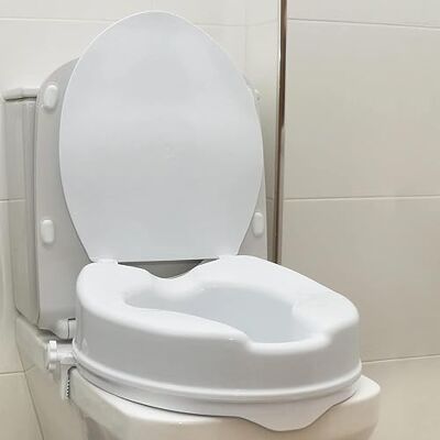 OrtoPrime Podwyższenie toalety dla osób niepełnosprawnych z pokrywką – wysokość 10 cm – ortopedyczny alzawater z bocznym systemem zabezpieczającym uniwersalne, regulowane podnoszenie toalety OrtoPrime Podwyższenie toalety dla osób niepełnosprawnych z pokrywką – wysokość 10 cm – ortopedyczny alzawater z bocznym systemem zabezpieczającym uniwersalne, regulowane podnoszenie toalety