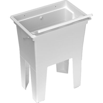 Adventa : Umywalka z żywicy PP z deską myjącą, łatwa instalacja, odporna na kwasy, pralnia, garaż, na zewnątrz, 59 x 40 cm x 74 cm, biała Adventa : Umywalka z żywicy PP z deską myjącą, łatwa instalacja, odporna na kwasy, pralnia, garaż, na zewnątrz, 59 x 40 cm x 74 cm, biała