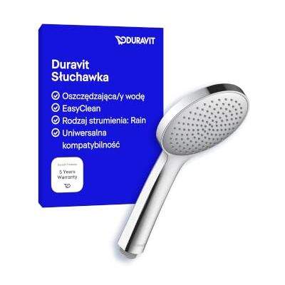 Duravit Uniwersalna słuchawka prysznicowa, deszczownica, okrągła (Ø 110 mm), z funkcją oszczędzania wody MinusFlow, łatwa w czyszczeniu, chromowana Duravit Uniwersalna słuchawka prysznicowa, deszczownica, okrągła (Ø 110 mm), z funkcją oszczędzania wody MinusFlow, łatwa w czyszczeniu, chromowana