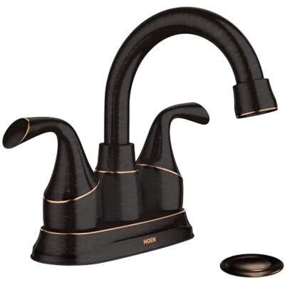 Moen 84115BRB Idora 10.2 cm Centerset 2-uchwytowa bateria łazienkowa z brązu śródziemnomorskiego Moen 84115BRB Idora 10.2 cm Centerset 2-uchwytowa bateria łazienkowa z brązu śródziemnomorskiego