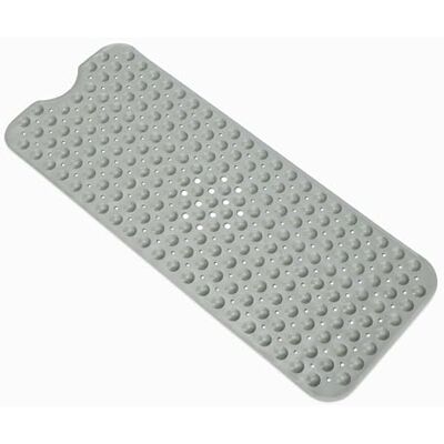 Amazon Basics Antypoślizgowa mata łazienkowa z przyssawkami do wanny i pod prysznic, 40” x 16” (101,6cm x 40,6cm), szara Amazon Basics Antypoślizgowa mata łazienkowa z przyssawkami do wanny i pod prysznic, 40” x 16” (101,6cm x 40,6cm), szara