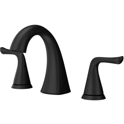 PFISTER Willa Bathroom Sink Faucet, 8-Inch Widespread, 2-Handle, 3-Hole, NSF Certified, Spot Defense Matte Black Finish, LF049MALSDB PFISTER Willa Bathroom Sink Faucet, 8-Inch Widespread, 2-Handle, 3-Hole, NSF Certified, Spot Defense Matte Black Finish, LF049MALSDB