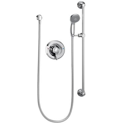 Moen T8346 komercyjny system prysznicowy wyrównujący ciśnienie posi-Temp 2,5 gpm, chrom Moen T8346 komercyjny system prysznicowy wyrównujący ciśnienie posi-Temp 2,5 gpm, chrom