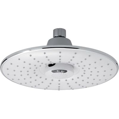 Gedy Słuchawka prysznicowa antykamienna chromowana muzyka 00, okrągła głowica prysznicowa średnica 23 cm, wyjmowana wbudowana obudowa Bluetooth, 1 typ deszczu, regulowana głowica prysznicowa 360° Gedy Słuchawka prysznicowa antykamienna chromowana muzyka 00, okrągła głowica prysznicowa średnica 23 cm, wyjmowana wbudowana obudowa Bluetooth, 1 typ deszczu, regulowana głowica prysznicowa 360°