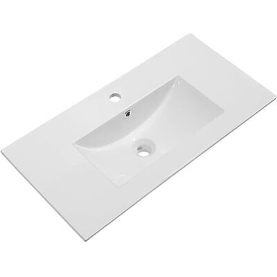Kibath Prostokątna porcelanowa umywalka łazienkowa 81 cm x 46 cm matowa biel wykonana z fajansu Kibath Prostokątna porcelanowa umywalka łazienkowa 81 cm x 46 cm matowa biel wykonana z fajansu