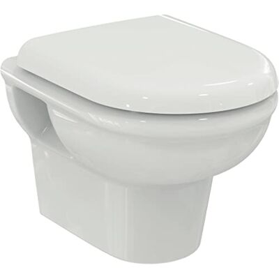 Ideal Standard R051101 Exacto zestaw do WC naściennego bez wyczucia (RimLS+), w zestawie deska sedesowa Softclose (wolnoopadająca), biały Ideal Standard R051101 Exacto zestaw do WC naściennego bez wyczucia (RimLS+), w zestawie deska sedesowa Softclose (wolnoopadająca), biały