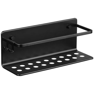 TATAY Półka Prysznicowa bez Wiercenia Prostokątna Aluminium, 12x10x30 cm Półka Prysznicowa Model Serenity Śruby i System Mocowania Quick Fix Odporna na Wilgoć Łatwy Odpływ, Czarny TATAY Półka Prysznicowa bez Wiercenia Prostokątna Aluminium, 12x10x30 cm Półka Prysznicowa Model Serenity Śruby i System Mocowania Quick Fix Odporna na Wilgoć Łatwy Odpływ, Czarny