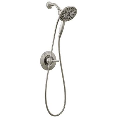 DELTA Faucet Arvo 14 seria bateria prysznicowa jednoręczna, zestaw prysznicowy z 4 strumieniami natryskowymi In2ition podwójna słuchawka prysznicowa z wężem, SpotShield 142840-SP-I (zawór w zestawie) DELTA Faucet Arvo 14 seria bateria prysznicowa jednoręczna, zestaw prysznicowy z 4 strumieniami natryskowymi In2ition podwójna słuchawka prysznicowa z wężem, SpotShield 142840-SP-I (zawór w zestawie)