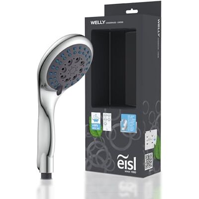 EISL WELLY słuchawka prysznicowa DX6051, 5-stopniowa regulacja głowicy prysznicowej, łącznie z uszczelką oszczędzającą wodę, uniwersalne przyłącze węża prysznicowego, słuchawka prysznicowa, chromowana EISL WELLY słuchawka prysznicowa DX6051, 5-stopniowa regulacja głowicy prysznicowej, łącznie z uszczelką oszczędzającą wodę, uniwersalne przyłącze węża prysznicowego, słuchawka prysznicowa, chromowana