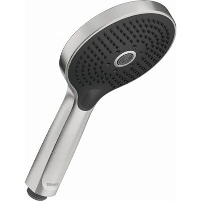 Duravit Uniwersalna słuchawka prysznicowa, łatwe czyszczenie, szczotkowana Okrągła głowica prysznicowa (Ø 110 mm), zmniejszony przepływ 9 l/min (3 bary), słuchawka prysznicowa z 3 rodzajami strumienia Duravit Uniwersalna słuchawka prysznicowa, łatwe czyszczenie, szczotkowana Okrągła głowica prysznicowa (Ø 110 mm), zmniejszony przepływ 9 l/min (3 bary), słuchawka prysznicowa z 3 rodzajami strumienia