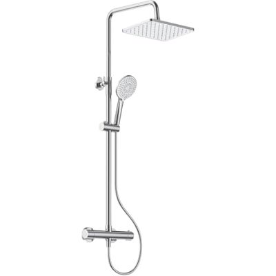 YEAUPE PRO System prysznicowy z armaturą termostatyczną – zestaw prysznicowy ze stali nierdzewnej z kwadratowym prysznicem 30 x 20 cm, 3 rodzaje strumienia, słuchawka prysznicowa z regulacją wysokości YEAUPE PRO System prysznicowy z armaturą termostatyczną – zestaw prysznicowy ze stali nierdzewnej z kwadratowym prysznicem 30 x 20 cm, 3 rodzaje strumienia, słuchawka prysznicowa z regulacją wysokości