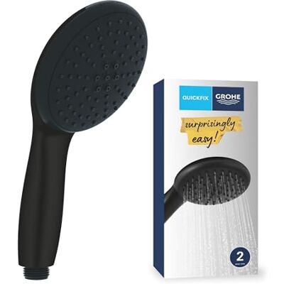 Grohe Vitalio Start 110 QuickFix słuchawka prysznicowa do niskiego ciśnienia (okrągła głowica prysznicowa 11 cm, 2 spraye: deszcz i strumień, system zapobiegający osadzaniu się kamienia, pierścień Grohe Vitalio Start 110 QuickFix słuchawka prysznicowa do niskiego ciśnienia (okrągła głowica prysznicowa 11 cm, 2 spraye: deszcz i strumień, system zapobiegający osadzaniu się kamienia, pierścień