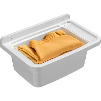 Avilia Umywalka zewnętrzna Umywalka ścienna do prania ręcznego, idealna do ogrodu, na taras, kemping, z antypoślizgową powierzchnią, z żywicy, 50 x 35 x 24 cm, biała Avilia Umywalka zewnętrzna Umywalka ścienna do prania ręcznego, idealna do ogrodu, na taras, kemping, z antypoślizgową powierzchnią, z żywicy, 50 x 35 x 24 cm, biała