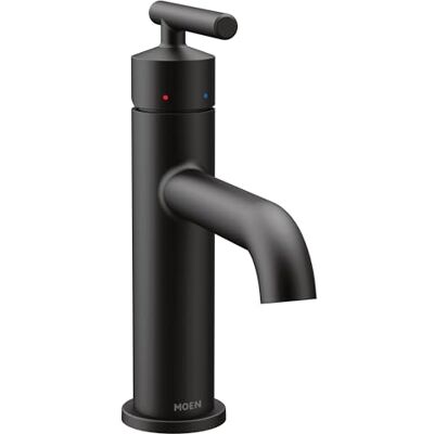 Moen 6145BL Gibson jednouchwytowa bateria umywalkowa z jednym otworem nowoczesna bateria łazienkowa z opcjonalnym blatem pokładowym, czarny matowy Moen 6145BL Gibson jednouchwytowa bateria umywalkowa z jednym otworem nowoczesna bateria łazienkowa z opcjonalnym blatem pokładowym, czarny matowy