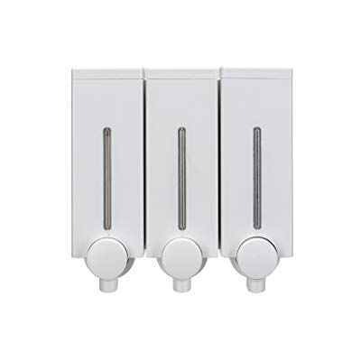 Croydex Slimline Triple dozownik mydła, biały, rozmiar uniwersalny Croydex Slimline Triple dozownik mydła, biały, rozmiar uniwersalny