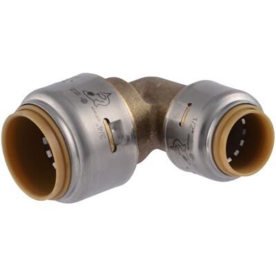 SharkBite Maks. 3/4 cala x 1/2 cala kolanko redukcyjne 90 stopni, mosiężna armatura hydrauliczna, rura PEX, miedź, CPVC, PE-RT, HDPE, UR274A SharkBite Maks. 3/4 cala x 1/2 cala kolanko redukcyjne 90 stopni, mosiężna armatura hydrauliczna, rura PEX, miedź, CPVC, PE-RT, HDPE, UR274A