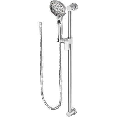 Moen 3671EP 5-funkcyjny masujący prysznic ręczny z przełącznikiem przerwy zawiera 30 suwaków i wąż 150 cm, chrom Moen 3671EP 5-funkcyjny masujący prysznic ręczny z przełącznikiem przerwy zawiera 30 suwaków i wąż 150 cm, chrom
