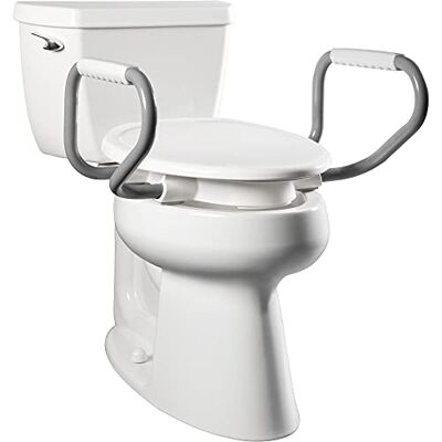 Bemis 7YE85320ARM 000 nowy większy rozmiar 7,6 cm podwyższona toaleta, biała, czysta osłona siedzenia z wydłużonymi ramionami Bemis 7YE85320ARM 000 nowy większy rozmiar 7,6 cm podwyższona toaleta, biała, czysta osłona siedzenia z wydłużonymi ramionami