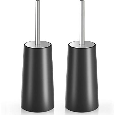 Wsedor IXO Szczotka toaletowa i uchwyt, szczotka toaletowa z długim uchwytem ze stali nierdzewnej 304, szczotka do muszli klozetowej, ergonomiczna, elegancka, trwała (czarna) Wsedor IXO Szczotka toaletowa i uchwyt, szczotka toaletowa z długim uchwytem ze stali nierdzewnej 304, szczotka do muszli klozetowej, ergonomiczna, elegancka, trwała (czarna)