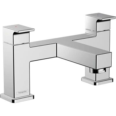 Hansgrohe Vernis Shape 2-otworowa bateria do montażu na brzegu wanny, chrom, 71452000 Hansgrohe Vernis Shape 2-otworowa bateria do montażu na brzegu wanny, chrom, 71452000