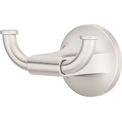 PFISTER Pfirst Modern Towel Hook, Bathroom Towel Hook, Wall-Mounted, Screw-In, Spot Defense Brushed Nickel Finish, BRHPFM0GS PFISTER Pfirst Modern Towel Hook, Bathroom Towel Hook, Wall-Mounted, Screw-In, Spot Defense Brushed Nickel Finish, BRHPFM0GS