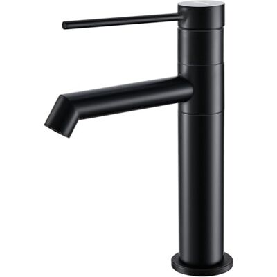 KeeGone Bateria umywalkowa obracana o 360° kran łazienkowy z mieszaczem ciepłej i zimnej wody, wysokość wypływu 122 mm, bateria łazienkowa jednouchwytowa, matowa czarna KeeGone Bateria umywalkowa obracana o 360° kran łazienkowy z mieszaczem ciepłej i zimnej wody, wysokość wypływu 122 mm, bateria łazienkowa jednouchwytowa, matowa czarna