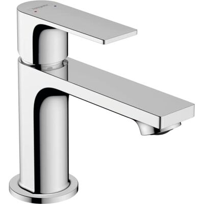 Hansgrohe Bateria umywalkowa Rebris E, kran łazienkowy z wylewką o wysokości 80 mm, z drążkiem, oszczędność wody, chrom Hansgrohe Bateria umywalkowa Rebris E, kran łazienkowy z wylewką o wysokości 80 mm, z drążkiem, oszczędność wody, chrom