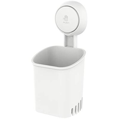 LEVERLOC TAILI Uchwyt na szczoteczkę do zębów z przyssawką, montowany na ścianie, Power Lock, łazienkowy organizer prysznicowy do elektrycznych szczoteczek do zębów, pasty do zębów, golarki, golarki, szczotki LEVERLOC TAILI Uchwyt na szczoteczkę do zębów z przyssawką, montowany na ścianie, Power Lock, łazienkowy organizer prysznicowy do elektrycznych szczoteczek do zębów, pasty do zębów, golarki, golarki, szczotki