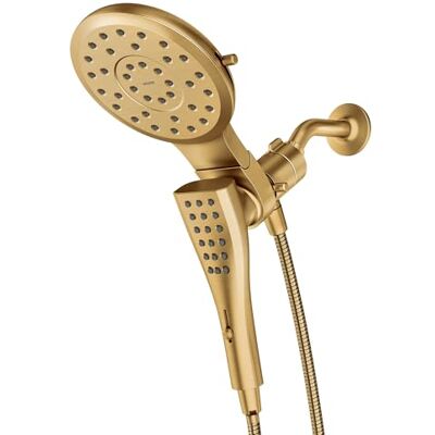 Moen 220C3BG Verso 8-funkcyjna głowica natryskowa o średnicy 18 cm standardowa z prysznicem ręcznym, szczotkowane złoto Moen 220C3BG Verso 8-funkcyjna głowica natryskowa o średnicy 18 cm standardowa z prysznicem ręcznym, szczotkowane złoto