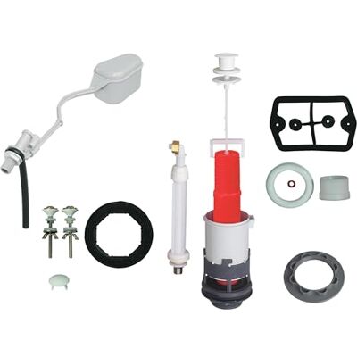 Wirquin 10724086 Kompletny spłukacz do toalety prosty mechanizm spłukiwania MXS i zawór pływakowy z dźwignią boczną F12, szary i czerwony Wirquin 10724086 Kompletny spłukacz do toalety prosty mechanizm spłukiwania MXS i zawór pływakowy z dźwignią boczną F12, szary i czerwony